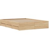  Okvir za krevet s ladicama boja hrasta 140x190 cm drveni | shoptok.hr