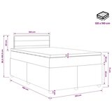  Boxspring krevet s madracem Tamno smeđa 120 x 190 cm Tkanina - Tamno smeđa 120 x 190 cm Dizajn linija | shoptok.hr
