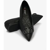 Resti Black women's pointed-toe ballerinas with Manixy nose embellishment | ePonuda.com