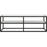Furnova TV omarica črna in belo marmorno steklo 120x40x40 cm, (21923792) | Shoptok.si