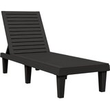  Ležaljke za sunčanje 2 kom crne 155x58x83 cm od polipropilena | shoptok.hr