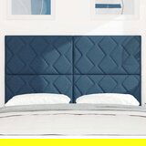 vidaXL vzglavje z vzorcem diamantov modro 140 cm tkanina, (22080588) | Shoptok.si