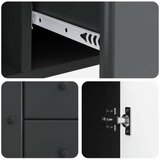  Strani šal s predalom Črna 89 x 34,5 x 60 cm Inženirski les, (5000217629) | Shoptok.si