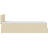  Otomanski okvir kreveta s madraca krem 90x190cm od tkanine | shoptok.hr