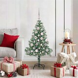 vidaXL Umjetno Božićno Drvo s Snježnim Flokom i LED Svjetlom 120 cm | shoptok.hr