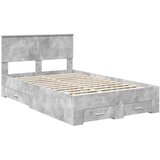  Konstrukcija postelje z vzglavjem Betonsko siva 120 x 200 cm, (5000103514) | Shoptok.si