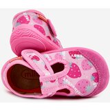 Boto Slippers Milami Children's Elastic With Velcro In Strawberries Pink Ambette | ePonuda.com