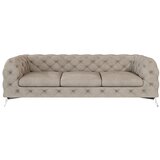 Ropez Sivo-bež baršunasti sofa 243 cm Chelsea – | shoptok.hr