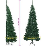 vidaXL Kotna umetna novoletna jelka zelena 210 cm PVC | Shoptok.si