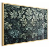  Plakat - Victorian Leaves in Dark Greens 30x21 Zlatni okvir | shoptok.hr