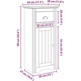  Kupaonski ormar s ladicama BODO Medeno smeđa 44 x 30 x 90 cm | Eponuda.com