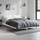 vidaXL Posteljni okvir bel 120x190 cm inženirski les Cene