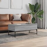  Stolić za kavu siva boja hrasta 100x50x40 cm od drva i metala | shoptok.hr