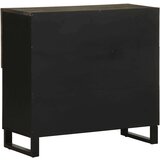  Komoda crna 80x33x75 cm Puno drvo Mango | shoptok.hr