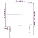  Uzglavlje Crno 90x5x118/128 cm Tkanina | shoptok.hr