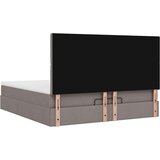  Otomanski okvir kreveta s madracima smeđesivi 200x200cm tkanine | shoptok.hr