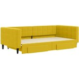  Dnevni krevet na razvlačenje s ladicama žuti 100x200 cm baršun | shoptok.hr
