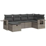 vidaXL 6-dijelni set vrtnih sofa od poliratana s jastucima sivi | shoptok.hr