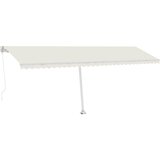 Tenda na ručno uvlačenje s LED svjetlima 600x350 cm krem | shoptok.hr