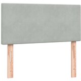 Box Spring krevet s madracem i LED svijetlo sivi 90x220 cm baršun | shoptok.hr