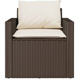  4-dijelni set vrtnih sofa od poliratana s jastucima smeđi | shoptok.hr