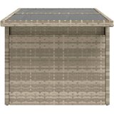  Vrtni stol sa staklenom pločom sivi 100x55x73 cm od poliratana | shoptok.hr