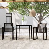  3-dijelni vrtni blagovaonski set crni | shoptok.hr