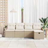  Sjedeća garnitura za vrt 5 kom. Poli ratan Siva 231 x 117 x 85 cm | Shoptok.si