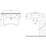 Sapho Bijeli keramički umivaonik 59x45,5 cm Handicap – | shoptok.hr