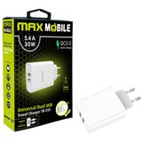 Max Mobile KUĆNI ADAPTER QC 3.0 QUICK CHARGE DUAL USB TR-255 5.4A,30W | shoptok.hr