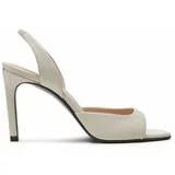 Calvin Klein Sandali Heel D'Orsay Sandal 90 Lth HW0HW02124 Écru
