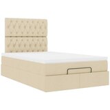  Otomanski okvir kreveta s madraca krem 120x200cm od tkanine | shoptok.hr