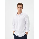 Koton Slim Fit Shirt Half Italian Collar Long Sleeve cene