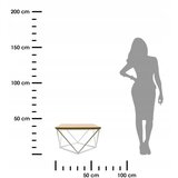  Konferencijski stočić CURVED 60x60 cm bela/bež | Eponuda.com