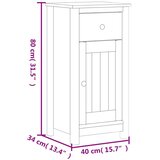 vidaXL 4-dijelni set kupaonskog namještaja berg crni masivna borovina | shoptok.hr