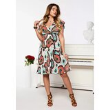 Resti Women's white and black knee-length dress with print- Clothing | Shoptok.si