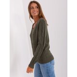 Wool Fashion Italia Sweater-AT-SW-2329.98P-dark khaki | Shoptok.si