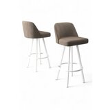 Hanah home set barskih stolica (6 komada) atex cappuccino white Cene