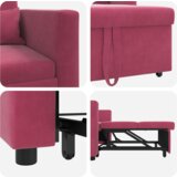 vidaXL 3-v-1 enosedežna raztegljiva bordova postelja | Shoptok.si