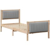  Okvir kreveta s uzglavljem Smeđa i svijetlo siva 80 x 200 cm | shoptok.hr