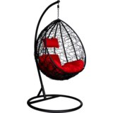 Molarem Home crna viseća stolica - Crni okvir - Crveni jastuk | shoptok.hr