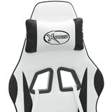  Okretna igraća stolica s osloncem bijelo-crna od umjetne kože | shoptok.hr