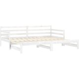  Dnevni ležaj na izvlačenje bijeli od borovine 2 x (90 x 200) cm | shoptok.hr