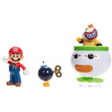 Jakks Pacific Mini Figure World of Nintendo - 2-Pack - Mario and Bowser Jr. Clown Car Cene