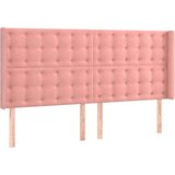 Uzglavlje Ružičasta 163x16x118/128 cm baršunasto | shoptok.hr