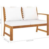  Klop 114,5 cm s krem blazino trden akacijev les, (20658936) | Shoptok.si