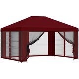 vidaXL Vrtni gazebo s stranskimi stenami 4 × 3 m Burgundija, (5000218852) | Shoptok.si