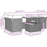  7-dijelni set vrtnih sofa od poliratana s jastucima smeđi | shoptok.hr