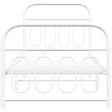  Metalni okvir kreveta uzglavlje i podnožje bijeli 90 x 200 cm | shoptok.hr