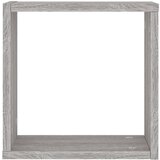 vidaXL Stenske police kockaste 6 kosov sonoma sive 30x15x30 cm | Shoptok.si